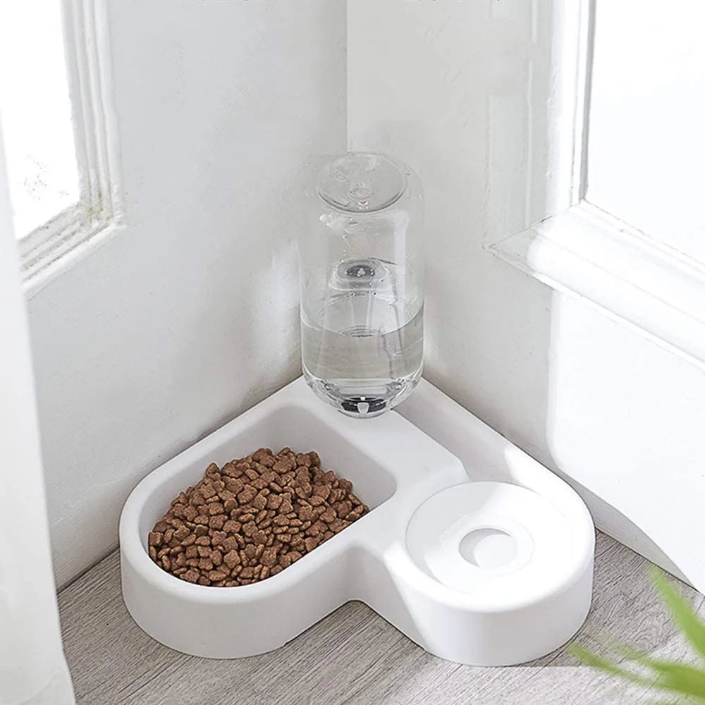 Automatic Pet Water Dispenser and Food Bowl for Dogs and Cats - Easy to Clean PP Material