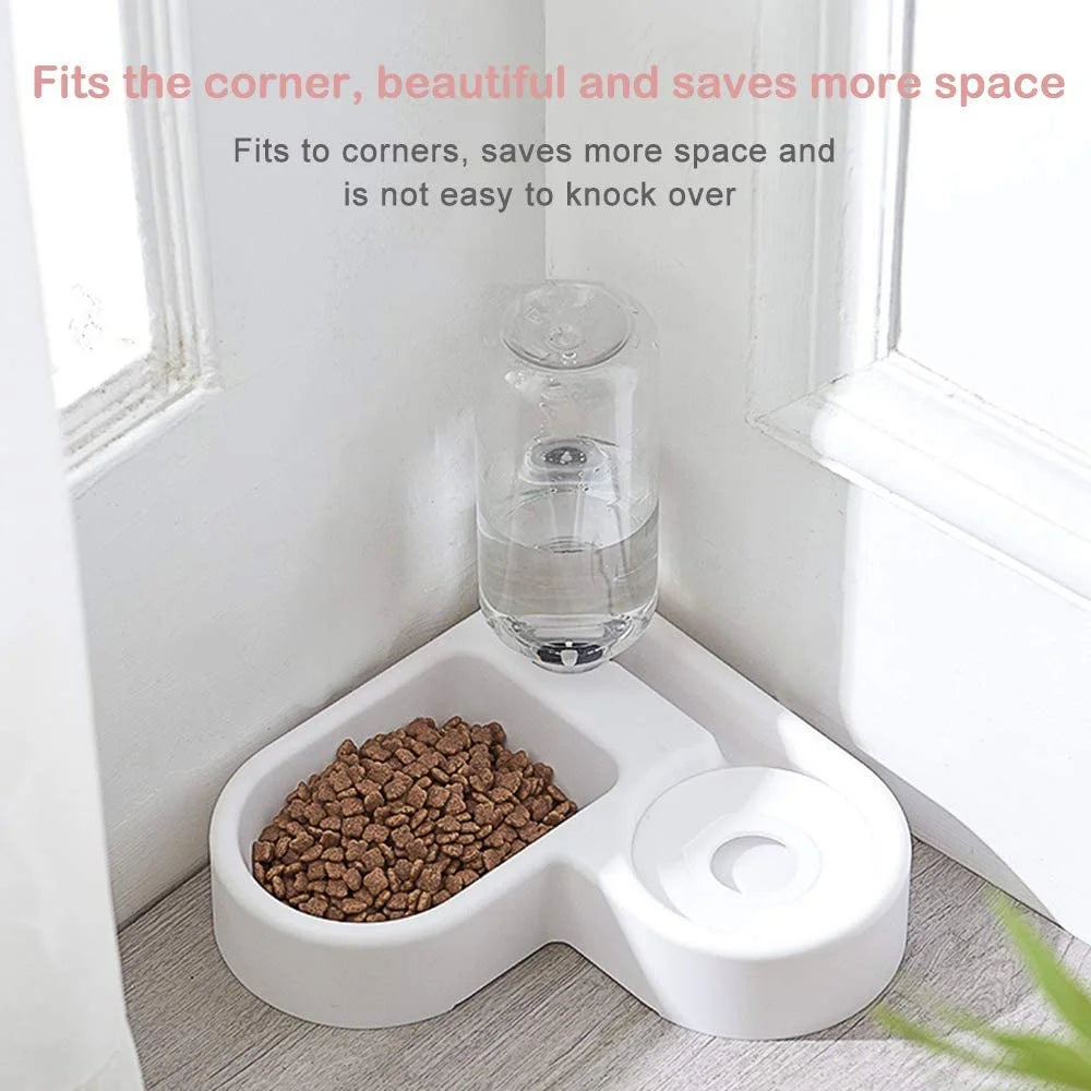 Automatic Pet Water Dispenser and Food Bowl for Dogs and Cats - Easy to Clean PP Material