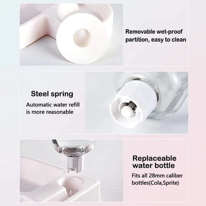 Automatic Pet Water Dispenser and Food Bowl for Dogs and Cats - Easy to Clean PP Material